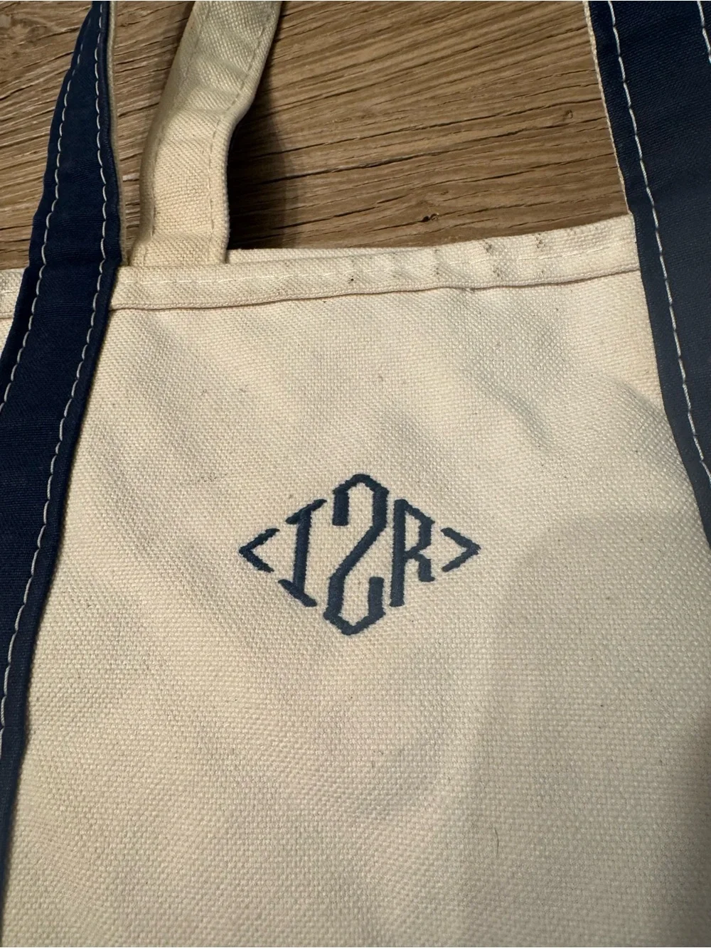Vintage 80s LL Bean Monogrammed Medium Boat & Tote Bag